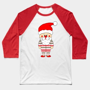 Striped Santa Baseball T-Shirt